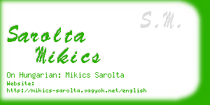 sarolta mikics business card